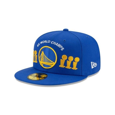 Golden State Warriors Gorra | New Era NBA Championship Trophy 59fifty Fitted Cap Mexico - Azules
